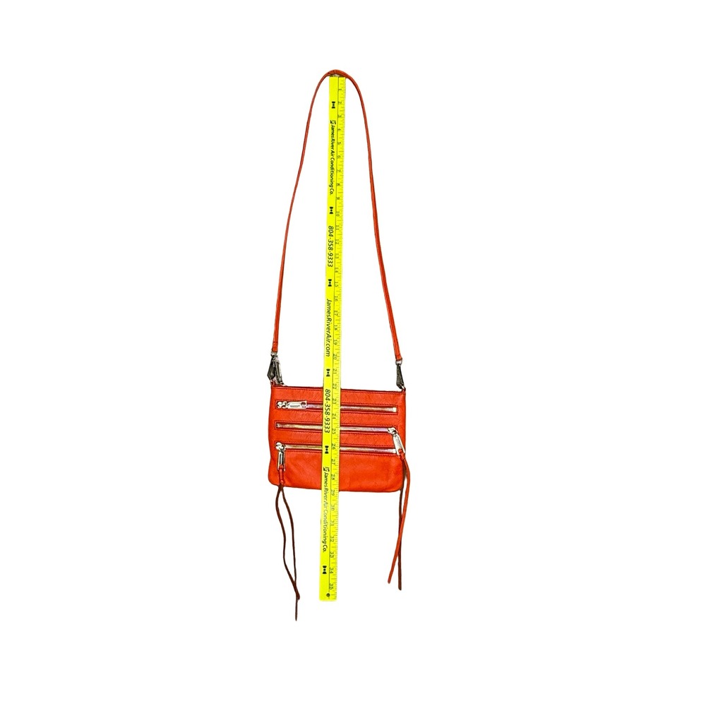 Rebecca Minkoff Red Leather Triple Zip Crossbody Bag Small Rock n‎ Roll Biker - Picture 13 of 16